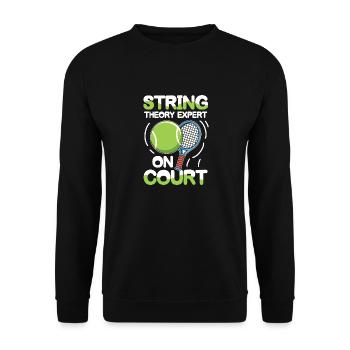 String Theory Expert On Court - Unisex Pullover - Schwarz - Vorne - Alina (178cm) & Michal (187cm)