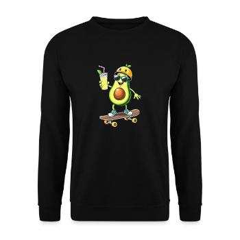Lustige Avocado-Limonade für einen Avocado Fan - Unisex Pullover - Schwarz - Vorne - Alina (178cm) & Michal (187cm)
