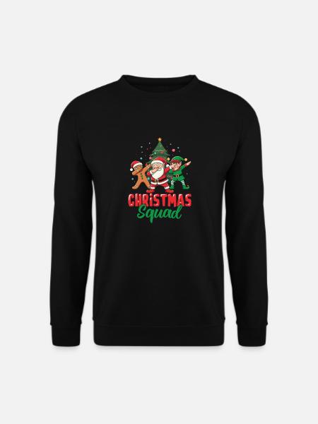 Christmas Squad Santa Elf Dab - Unisex Sweatshirt - black