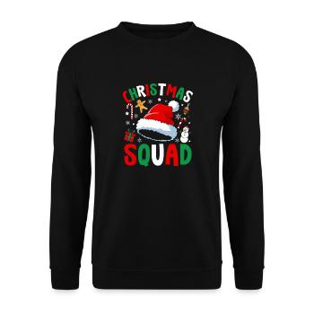 Christmas Squad Elf Santa - Unisex Sweatshirt - black - Front - Alina (178cm) & Michal (187cm)