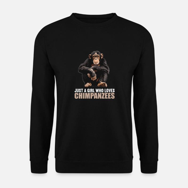 Chimpanzé Schimpansen Schimpanse - Sweat-shirt Unisexe - noir