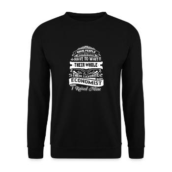 Economist Proud Economist Parent - Unisex Sweatshirt - black - Front - Alina (178cm) & Michal (187cm)
