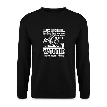 Duck Hunting Duck Hunting Woodie - Unisex Sweatshirt - black - Front - Alina (178cm) & Michal (187cm)