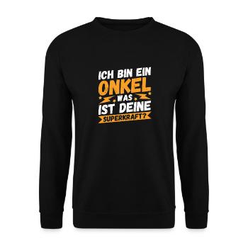 Oncle - Sweat-shirt Unisexe - noir - Devant - Alina (178cm) & Michal (187cm)