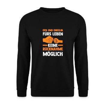 Papi et petit-fils - Sweat-shirt Unisexe - noir - Devant - Alina (178cm) & Michal (187cm)