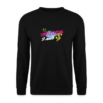 Limited Edition 2008 Birthday 2008 Born - Unisex Sweatshirt - black - Front - Alina (178cm) & Michal (187cm)