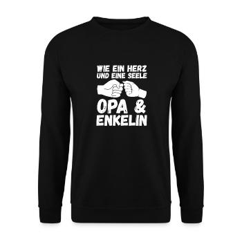 Papi et petit-fils - Sweat-shirt Unisexe - noir - Devant - Alina (178cm) & Michal (187cm)