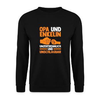 Papi et petit-fils - Sweat-shirt Unisexe - noir - Devant - Alina (178cm) & Michal (187cm)