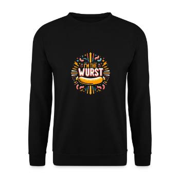 I'm The Wurst 6 - Unisex Pullover - Schwarz - Vorne - Alina (178cm) & Michal (187cm)