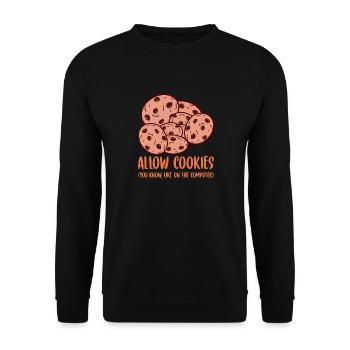 Like On The Computer Dough Cookie - Unisex Sweatshirt - black - Front - Alina (178cm) & Michal (187cm)