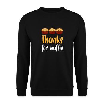 Baking Cupcake Tart Thanks For Muffin - Unisex Sweatshirt - black - Front - Alina (178cm) & Michal (187cm)