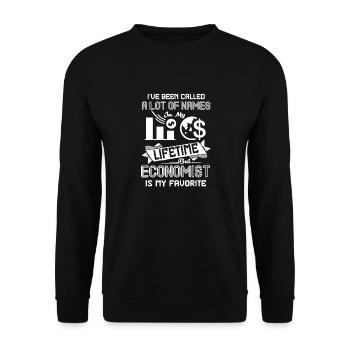 Economist Is My Favorite Name - Unisex Sweatshirt - black - Front - Alina (178cm) & Michal (187cm)