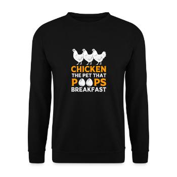 Chicken Poultry - Unisex Sweatshirt - black - Front - Alina (178cm) & Michal (187cm)