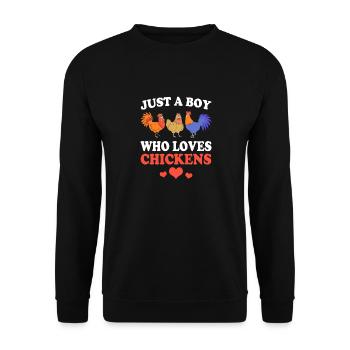 Chicken Poultry - Unisex Sweatshirt - black - Front - Alina (178cm) & Michal (187cm)
