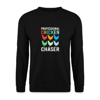 Chicken Poultry - Unisex Sweatshirt - black - Front - Alina (178cm) & Michal (187cm)