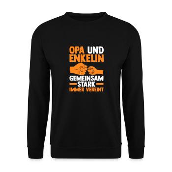 Papi et petit-fils - Sweat-shirt Unisexe - noir - Devant - Alina (178cm) & Michal (187cm)
