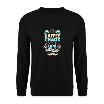 Grand-père Café Arrière-Grand-père Arrière-grand-père - Sweat-shirt Unisexe - noir - Devant - Alina (178cm) & Michal (187cm)
