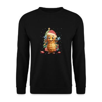 Cacahuète Père Noël Enfants Enfant Noël - Sweat-shirt Unisexe - noir - Devant - Alina (178cm) & Michal (187cm)