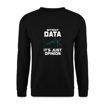 Daten oder es ist nicht passiert für Studenten - Unisex Pullover - Schwarz - Vorne - Alina (178cm) & Michal (187cm)