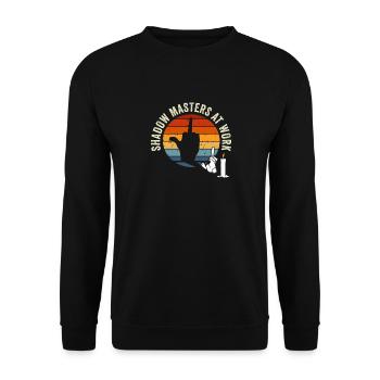 Shadow Masters At Work Shadow Puppetry - Unisex Sweatshirt - black - Front - Alina (178cm) & Michal (187cm)