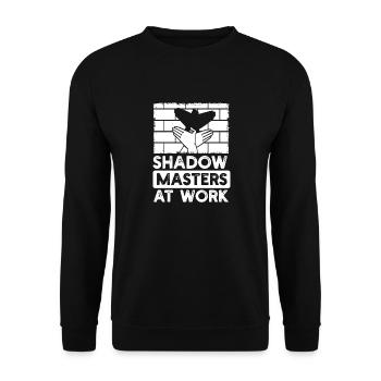 Shadow Masters At Work Shadow Puppetry - Unisex Sweatshirt - black - Front - Alina (178cm) & Michal (187cm)