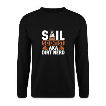 Bodenwissenschaftler Soil Science - Unisex Sweatshirt - black - Front - Alina (178cm) & Michal (187cm)