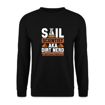 Bodenwissenschaftler Soil Science - Unisex Sweatshirt - black - Front - Alina (178cm) & Michal (187cm)