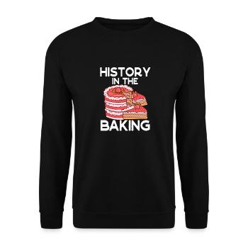 History In The Baking Patissier Baking - Unisex Sweatshirt - black - Front - Alina (178cm) & Michal (187cm)