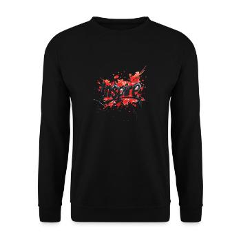 Inspirierend für einen Unternehmer und Student - Unisex Pullover - Schwarz - Vorne - Alina (178cm) & Michal (187cm)