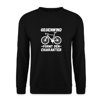 Fahrrad Gegenwind - Unisex Pullover - Schwarz - Vorne - Alina (178cm) & Michal (187cm)