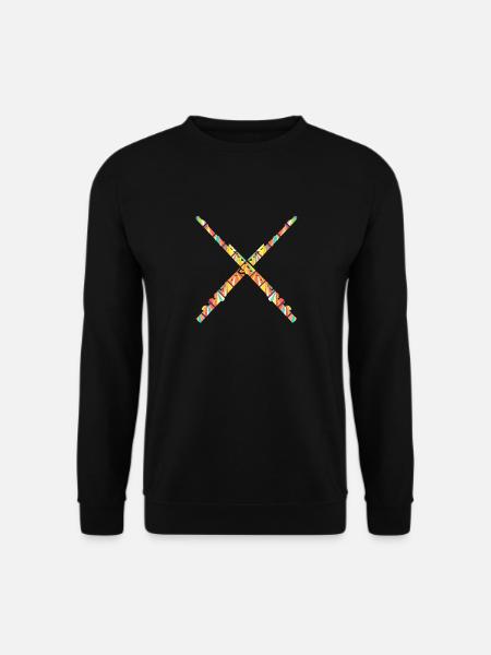 Flute Geometric Tee - Unisex Sweatshirt - black