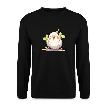 Cockatiel Nymphensittiche Nymphensittich - Unisex Pullover - Schwarz - Vorne - Alina (178cm) & Michal (187cm)