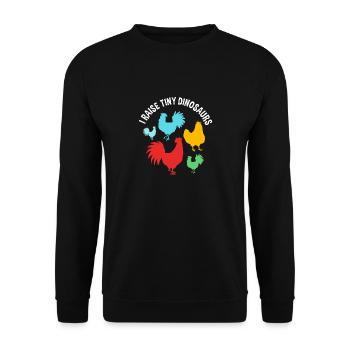 Chicken Poultry - Unisex Sweatshirt - black - Front - Alina (178cm) & Michal (187cm)