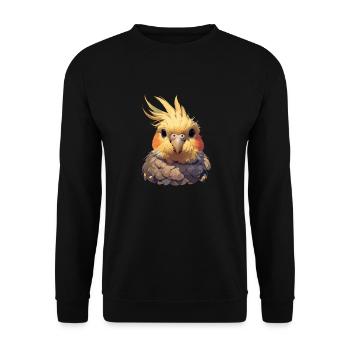 Cockatiel Nymphensittiche Nymphensittich - Unisex Pullover - Schwarz - Vorne - Alina (178cm) & Michal (187cm)