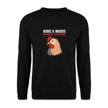 Chicken Poultry - Unisex Sweatshirt - black - Front - Alina (178cm) & Michal (187cm)
