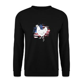 Farmer Farmer Farmer's Wife Farm - Unisex Sweatshirt - black - Front - Alina (178cm) & Michal (187cm)