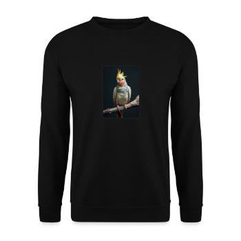 Cockatiel Nymphensittiche Nymphensittich - Unisex Pullover - Schwarz - Vorne - Alina (178cm) & Michal (187cm)