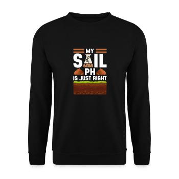Bodenwissenschaftler Soil Science - Unisex Sweatshirt - black - Front - Alina (178cm) & Michal (187cm)