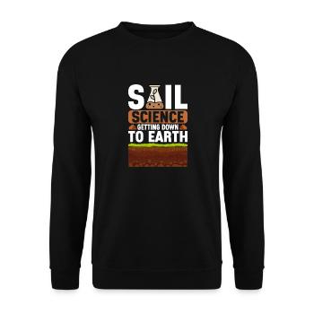 Bodenwissenschaftler Soil Science - Unisex Sweatshirt - black - Front - Alina (178cm) & Michal (187cm)