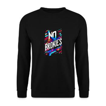 No Brokies 9 - Unisex Pullover - Schwarz - Vorne - Alina (178cm) & Michal (187cm)