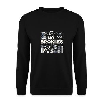 No Brokies 8 - Unisex Pullover - Schwarz - Vorne - Alina (178cm) & Michal (187cm)