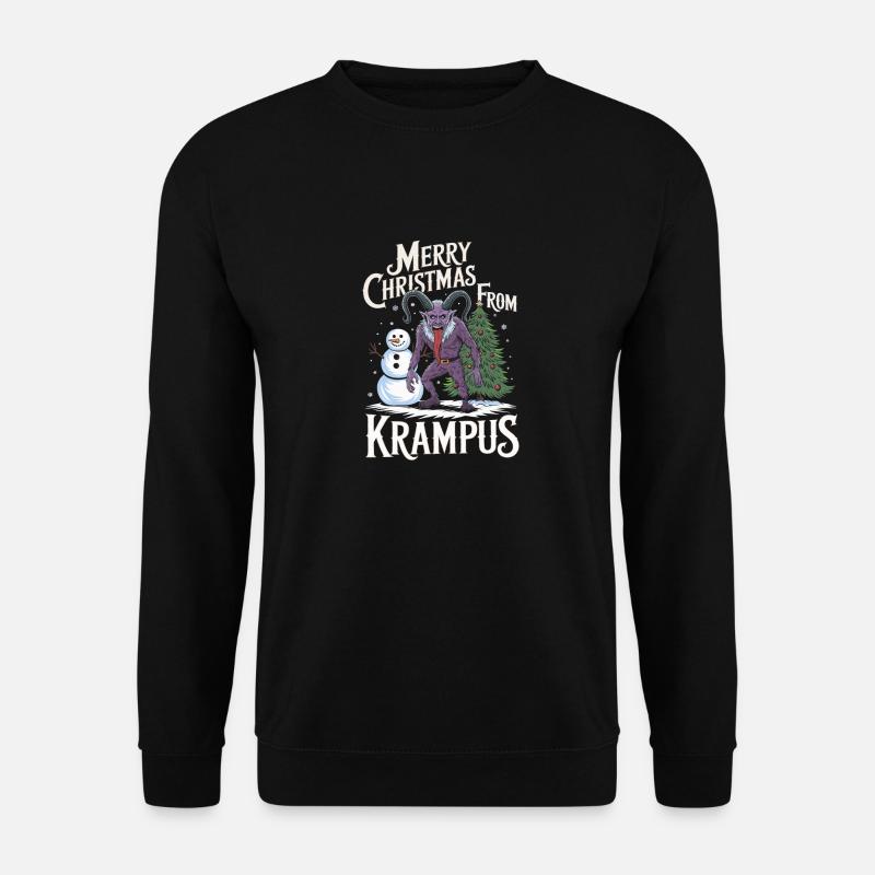 Krampus Knecht Ruprecht Perchten Nikolaus - Unisex Pullover - Schwarz