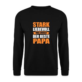 Père Papa - Sweat-shirt Unisexe - noir - Devant - Alina (178cm) & Michal (187cm)