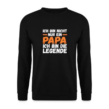 Father Dad - Unisex Sweatshirt - black - Front - Alina (178cm) & Michal (187cm)