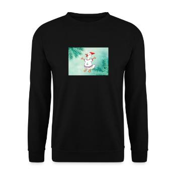 Canard de Noël en pull festif Noël - Sweat-shirt Unisexe - noir - Devant - Alina (178cm) & Michal (187cm)