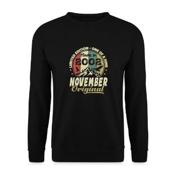 November 2002, Birthday Gift November 2002 - Unisex Sweatshirt - black - Front - Alina (178cm) & Michal (187cm)