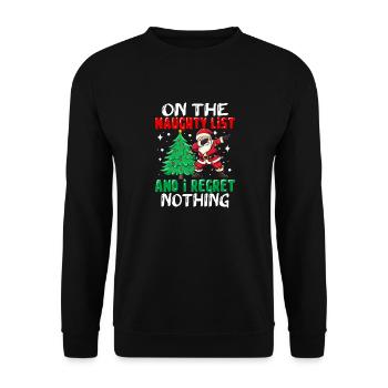 On The Naughty List And I Regret Nothing Spirit Ch - Unisex Pullover - Schwarz - Vorne - Alina (178cm) & Michal (187cm)
