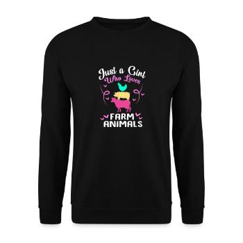 Farmer Farmer Farmer's Wife Farm - Unisex Sweatshirt - black - Front - Alina (178cm) & Michal (187cm)