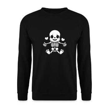 Squelette - Sweat-shirt Unisexe - noir - Devant - Alina (178cm) & Michal (187cm)