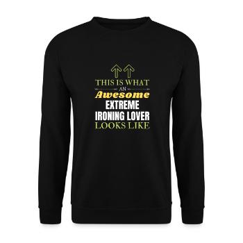Voici à quoi ressemble un superbe amateur de repassage extrême - Sweat-shirt Unisexe - noir - Devant - Alina (178cm) & Michal (187cm)